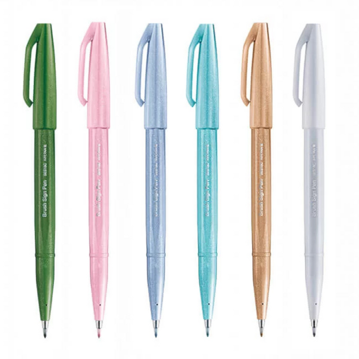 Pentel Brush Sign Pen - All 36 colors — angle view