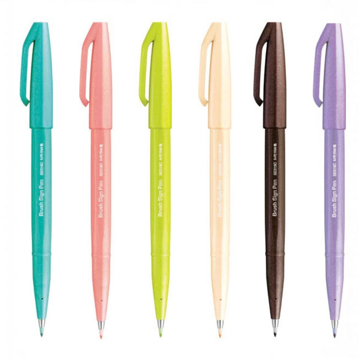 Pentel Brush Sign Pen - All 36 colors — detail view