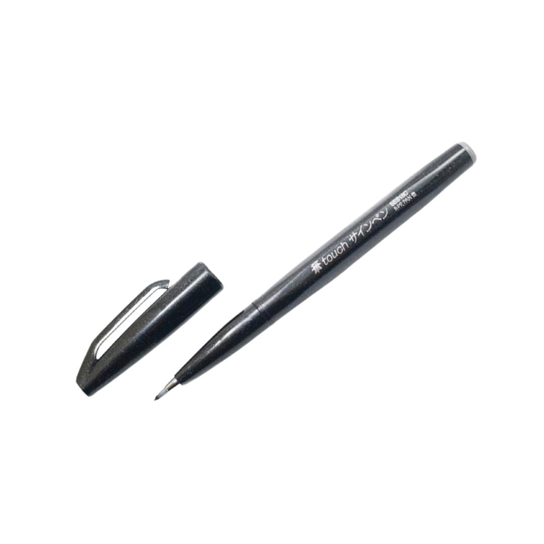Pentel Touch Brush Sign Pen Black — Pentel brush pen — premium stationery and lifestyle, at Cityluxe Singapore
