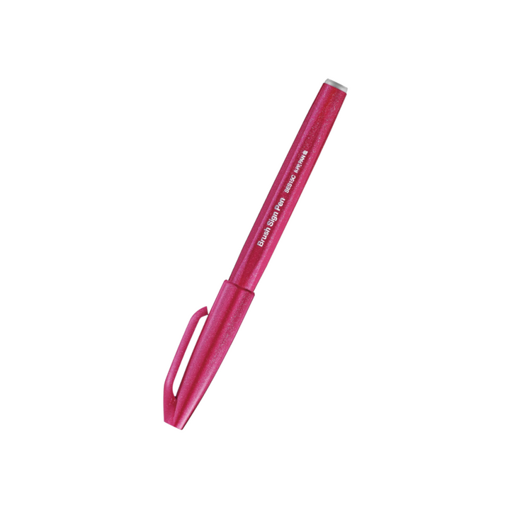 Pentel Touch Brush Sign Pen Burgundy — Pentel brush pen — premium stationery and lifestyle, at Cityluxe Singapore