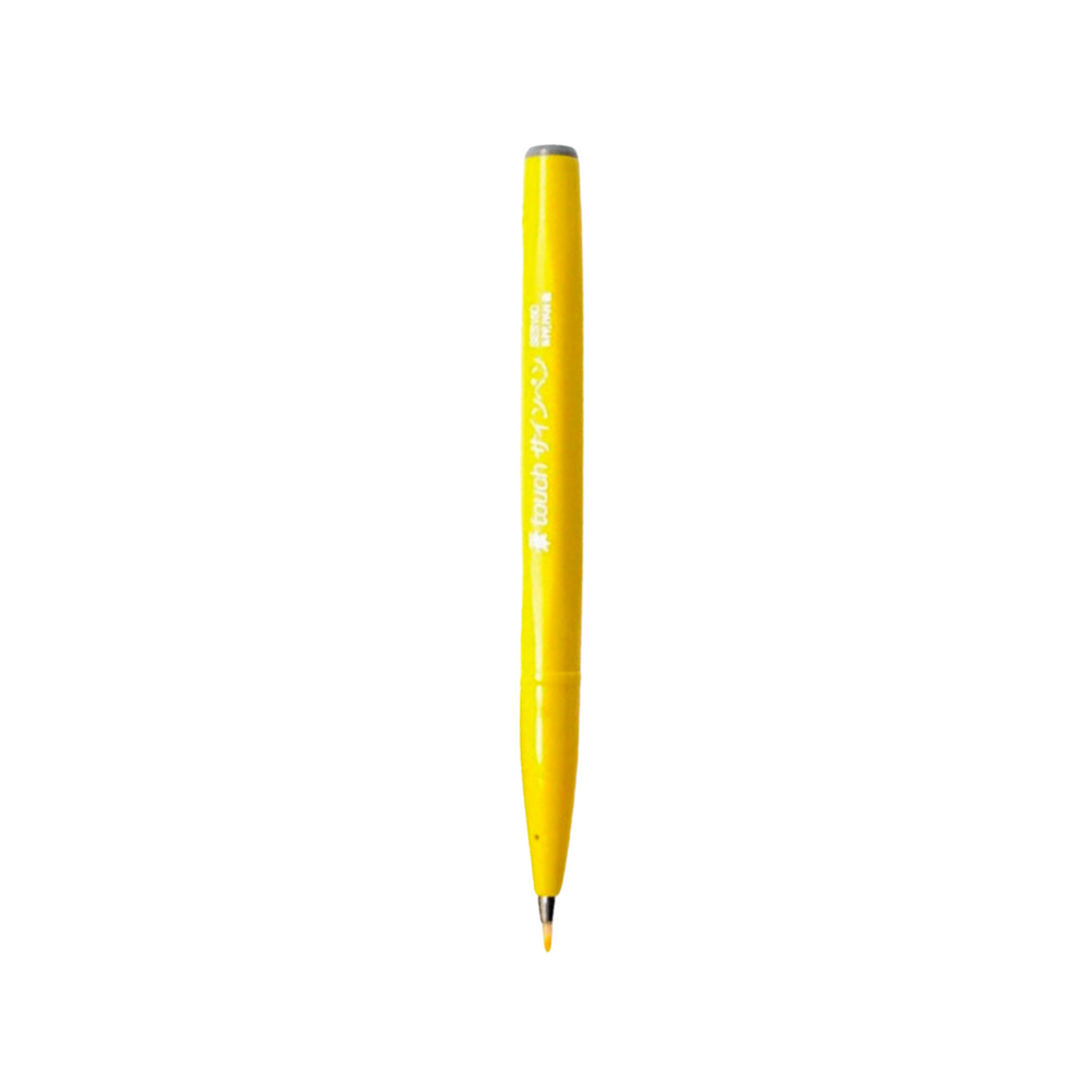 Pentel Touch Brush Sign Pen Yellow — Pentel brush pen — premium stationery and lifestyle, at Cityluxe Singapore