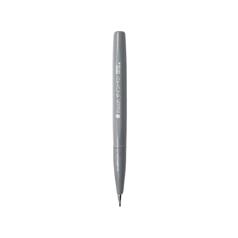 Pentel Touch Brush Sign Pen Grey — Pentel brush pen — premium stationery and lifestyle, at Cityluxe Singapore