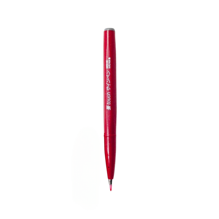 Pentel Touch Brush Sign Pen Red — Pentel brush pen — premium stationery and lifestyle, at Cityluxe Singapore