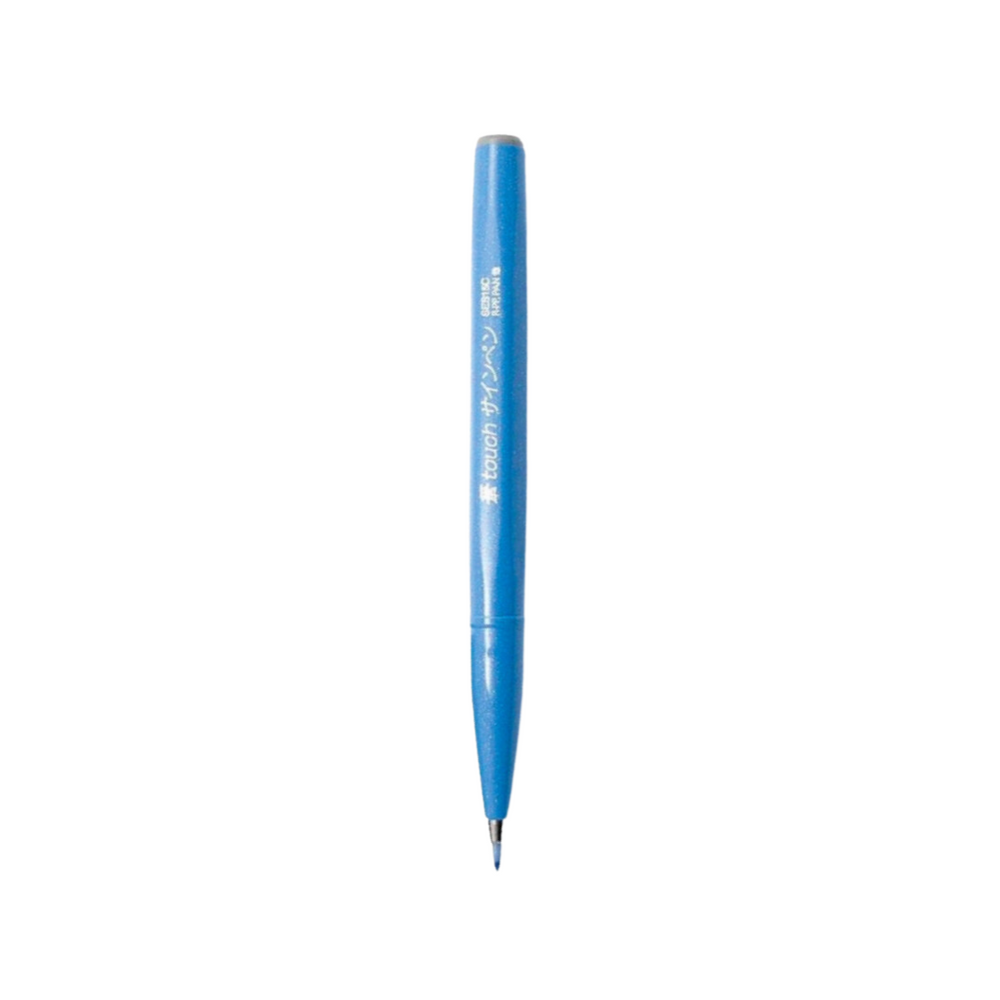 Pentel Touch Brush Sign Pen Sky Blue — Pentel brush pen — premium stationery and lifestyle, at Cityluxe Singapore