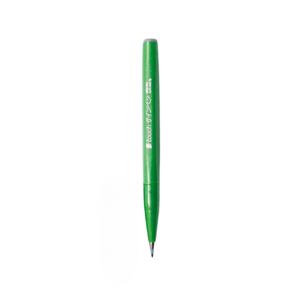 Pentel Touch Brush Sign Pen Green — Pentel brush pen — premium stationery and lifestyle, at Cityluxe Singapore