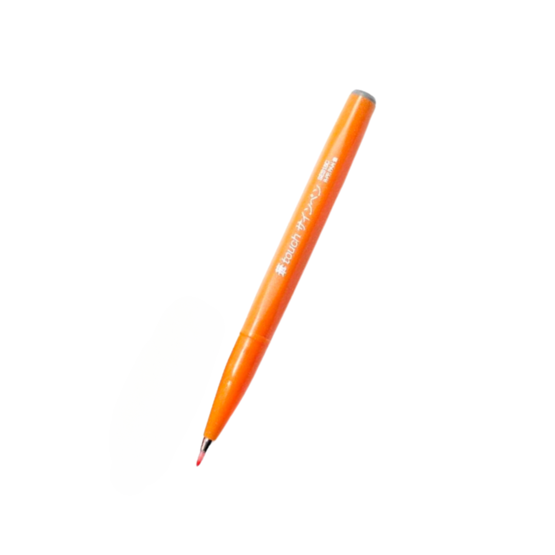 Pentel Touch Brush Sign Pen Orange — Pentel brush pen — premium stationery and lifestyle, at Cityluxe Singapore