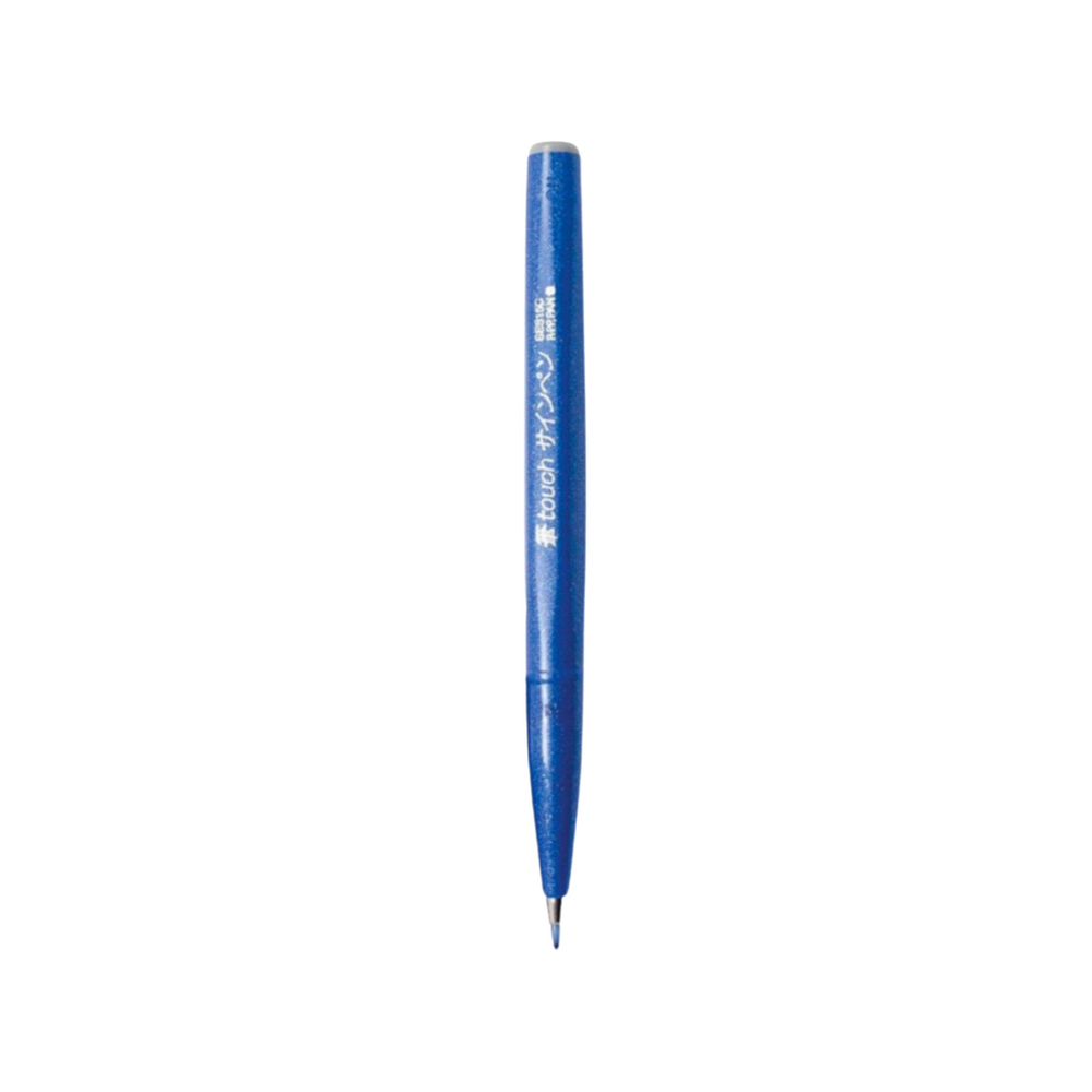 Pentel Touch Brush Sign Pen Blue — Pentel brush pen — premium stationery and lifestyle, at Cityluxe Singapore