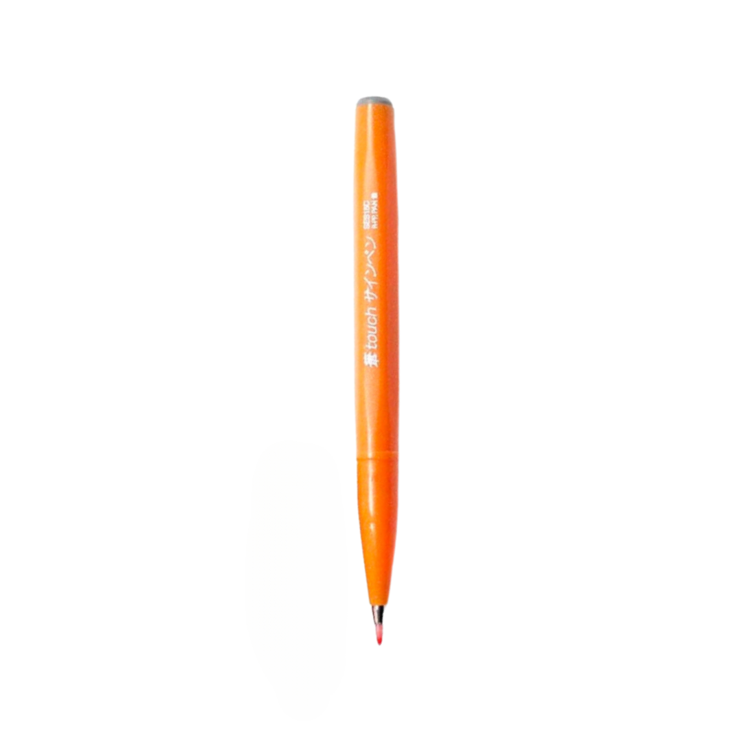 Pentel Touch Brush Sign Pen Orange — Pentel brush pen — premium stationery and lifestyle, at Cityluxe Singapore