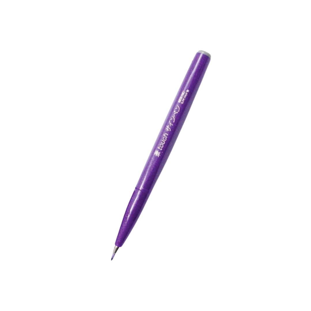 Pentel Touch Brush Sign Pen Violet — Pentel brush pen — premium stationery and lifestyle, at Cityluxe Singapore