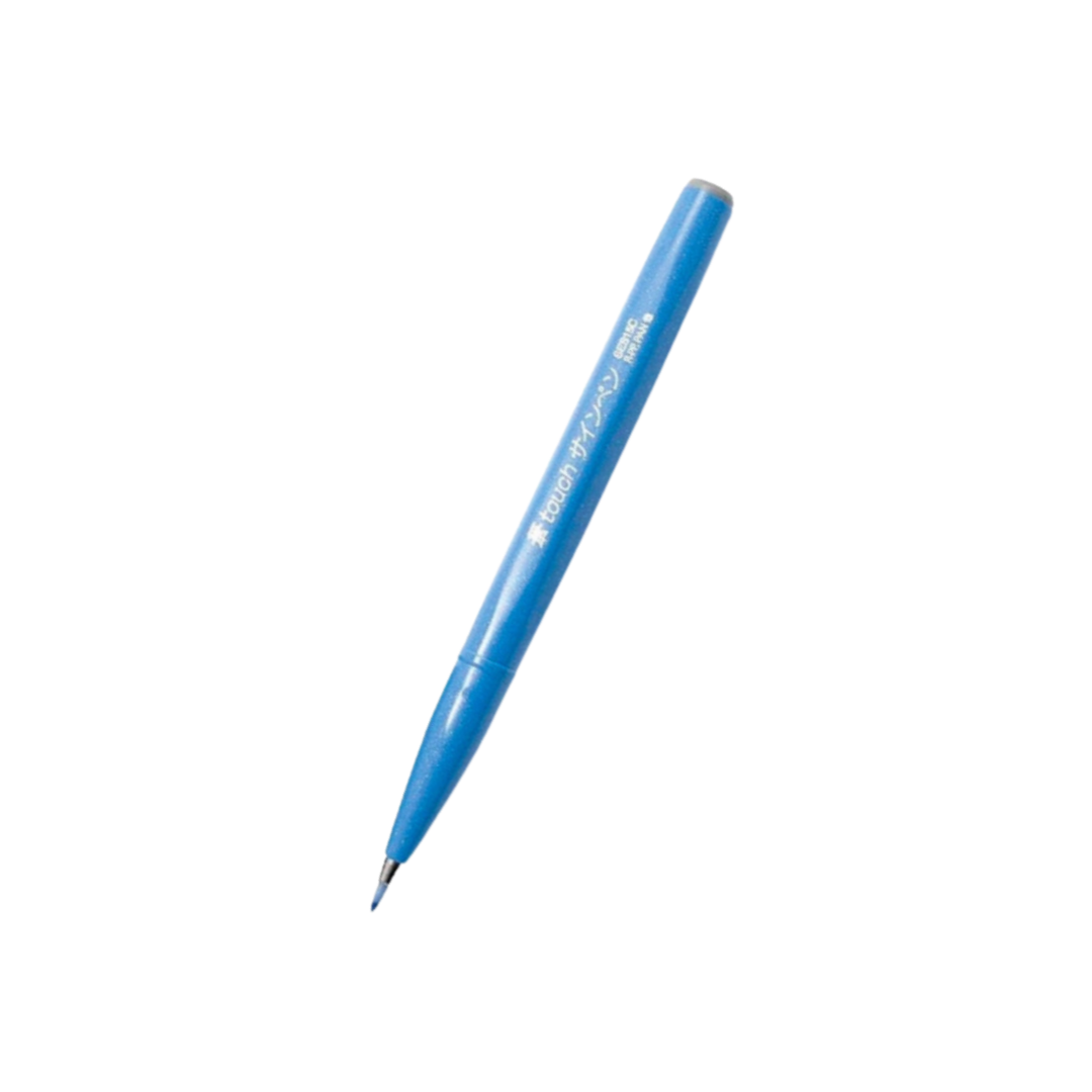 Pentel Touch Brush Sign Pen Sky Blue — Pentel brush pen — premium stationery and lifestyle, at Cityluxe Singapore