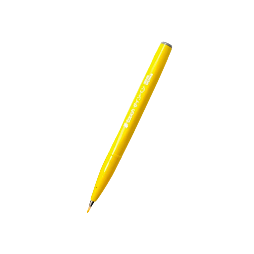 Pentel Touch Brush Sign Pen Yellow — Pentel brush pen — premium stationery and lifestyle, at Cityluxe Singapore