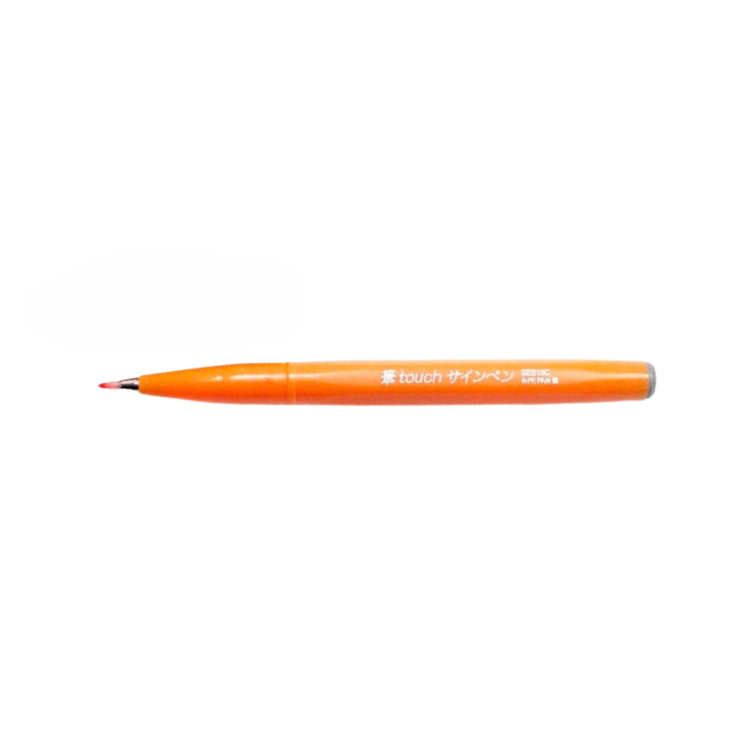 Pentel Touch Brush Sign Pen Orange — Pentel brush pen — premium stationery and lifestyle, at Cityluxe Singapore