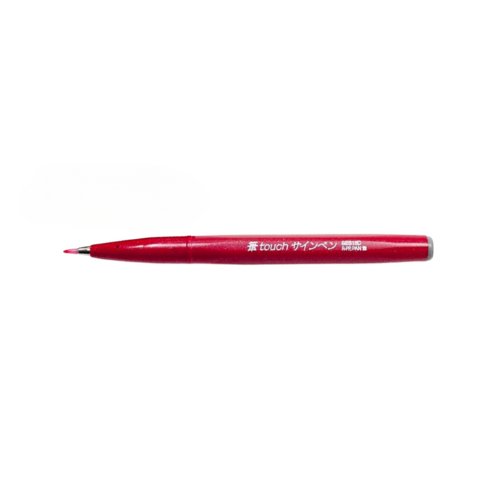 Pentel Touch Brush Sign Pen Red — Pentel brush pen — premium stationery and lifestyle, at Cityluxe Singapore