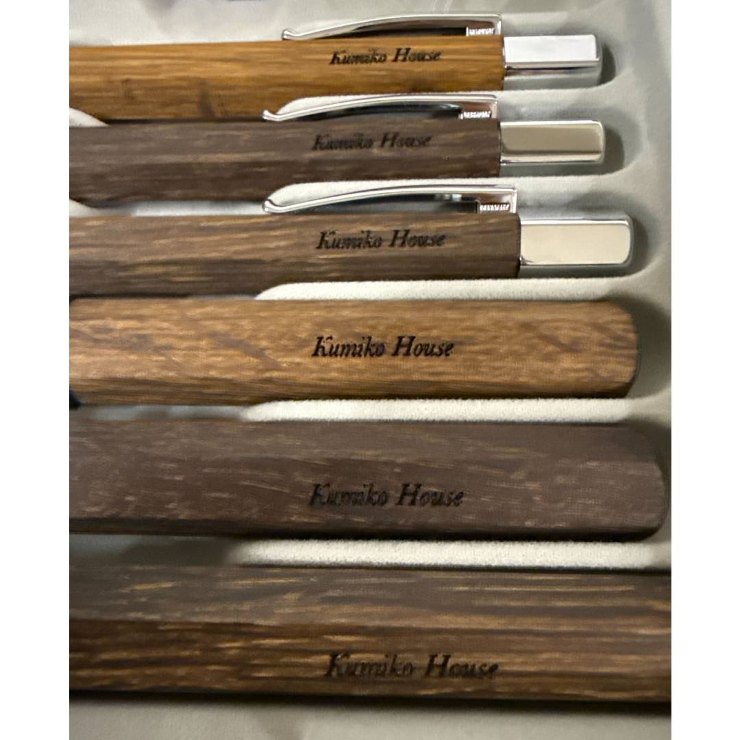 Personalized Name Engraving On Faber-Castell Ondoro Pen Smoked Oak using LaserPecker Blue light laser 