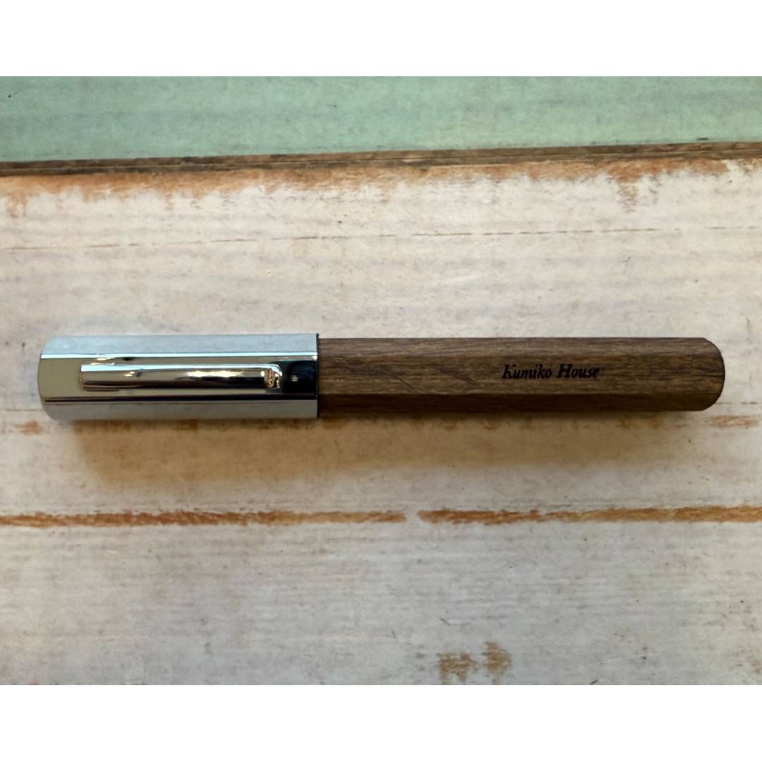 Personalized Name Engraving On Faber-Castell Ondoro Rollerball Pen Smoked Oak using LaserPecker Blue light laser 