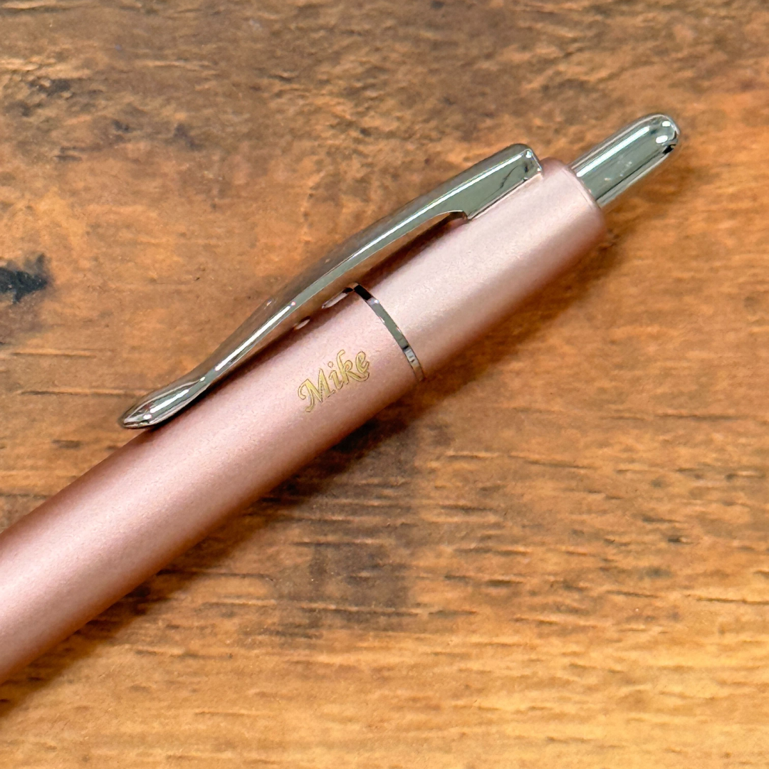Personalized Name Engraving On Pilot G2 Limited 0.7mm Gel Pen Rose Gold