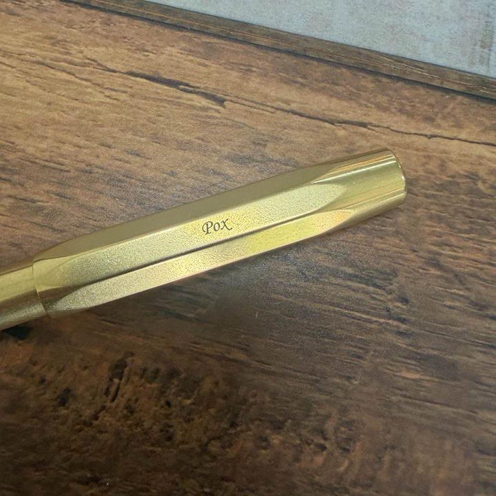 Personalised name engraving on Kaweco Brass Sport Fountain Pen