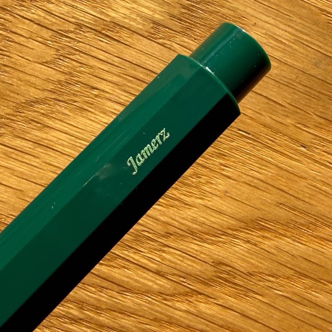 Personalized Name Engraving On Kaweco Classic Sport Ballpoint Pen - Green