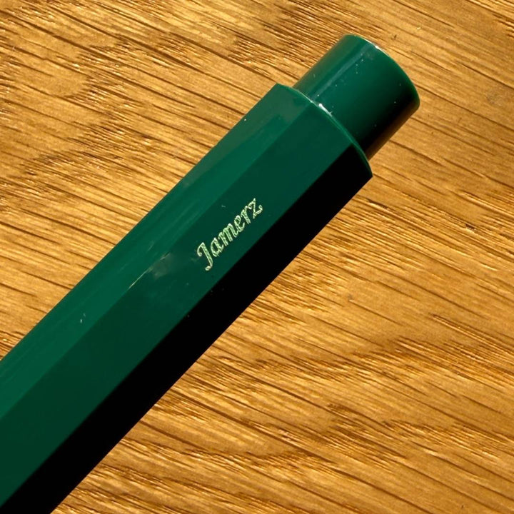 Personalized Name Engraving On Kaweco Classic Sport Ballpoint Pen - Green