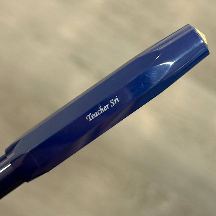 Personalized Name Engraving On Kaweco Classic Sport Fountain Pen - Navy
