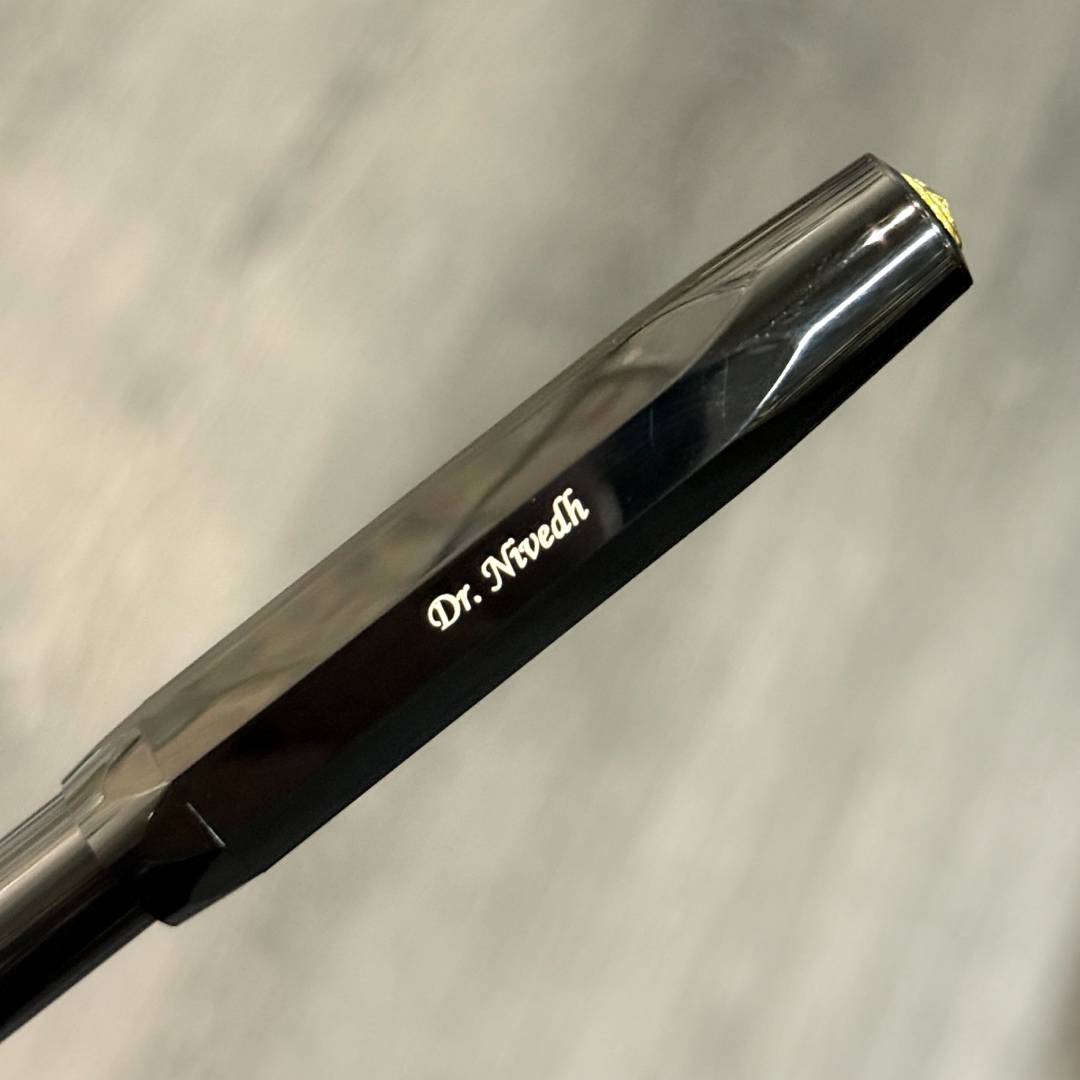 Personalized Name Engraving On Kaweco Classic Sport Gel Rollerball Pen - Black