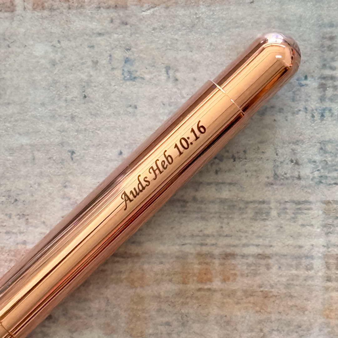 Personalised name engraving on Kaweco Liliput Ballpoint Pen - Copper