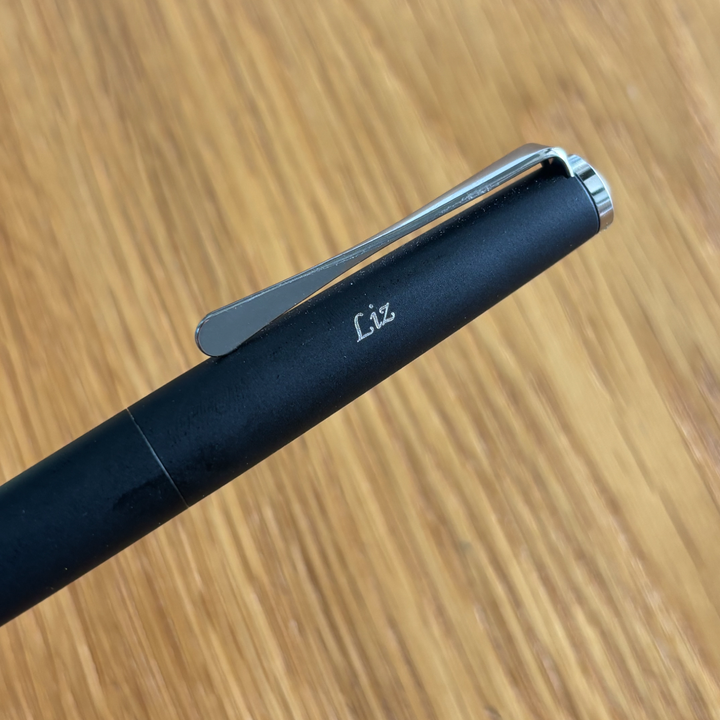 Personalised name engraving on Lamy Studio Rollerball Pen Black