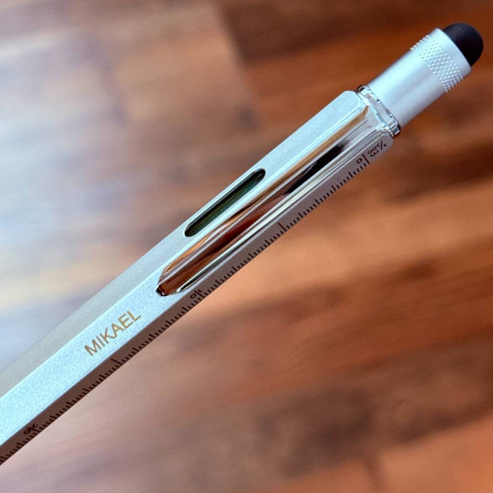 Personalized Name Engraving On Monteverde Tool Fountain Pen Silver