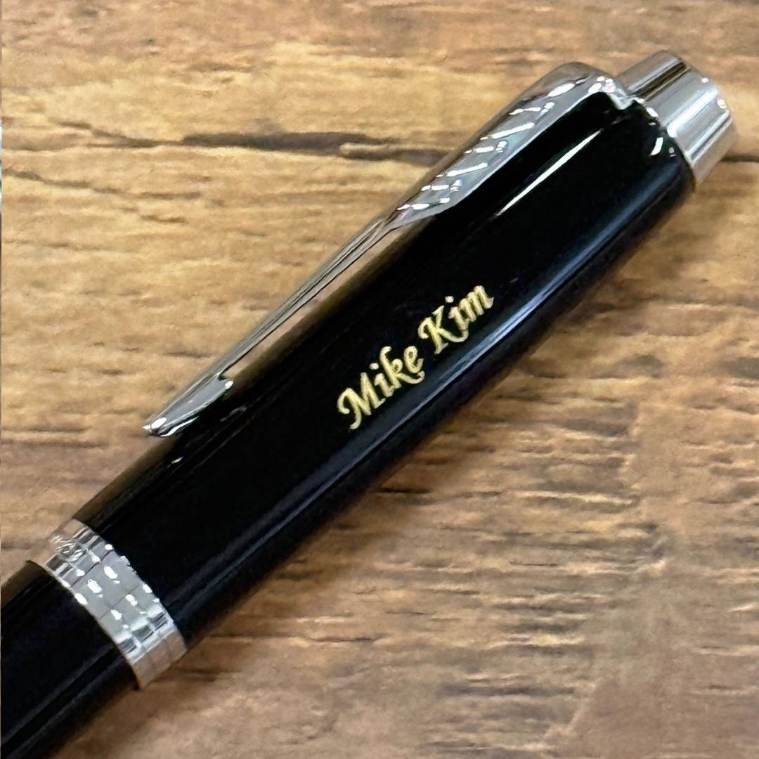Personalized Name Engraving On Parker IM Black CT Rollerball Pen