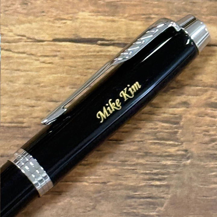 Personalized Name Engraving On Parker IM Black CT Rollerball Pen
