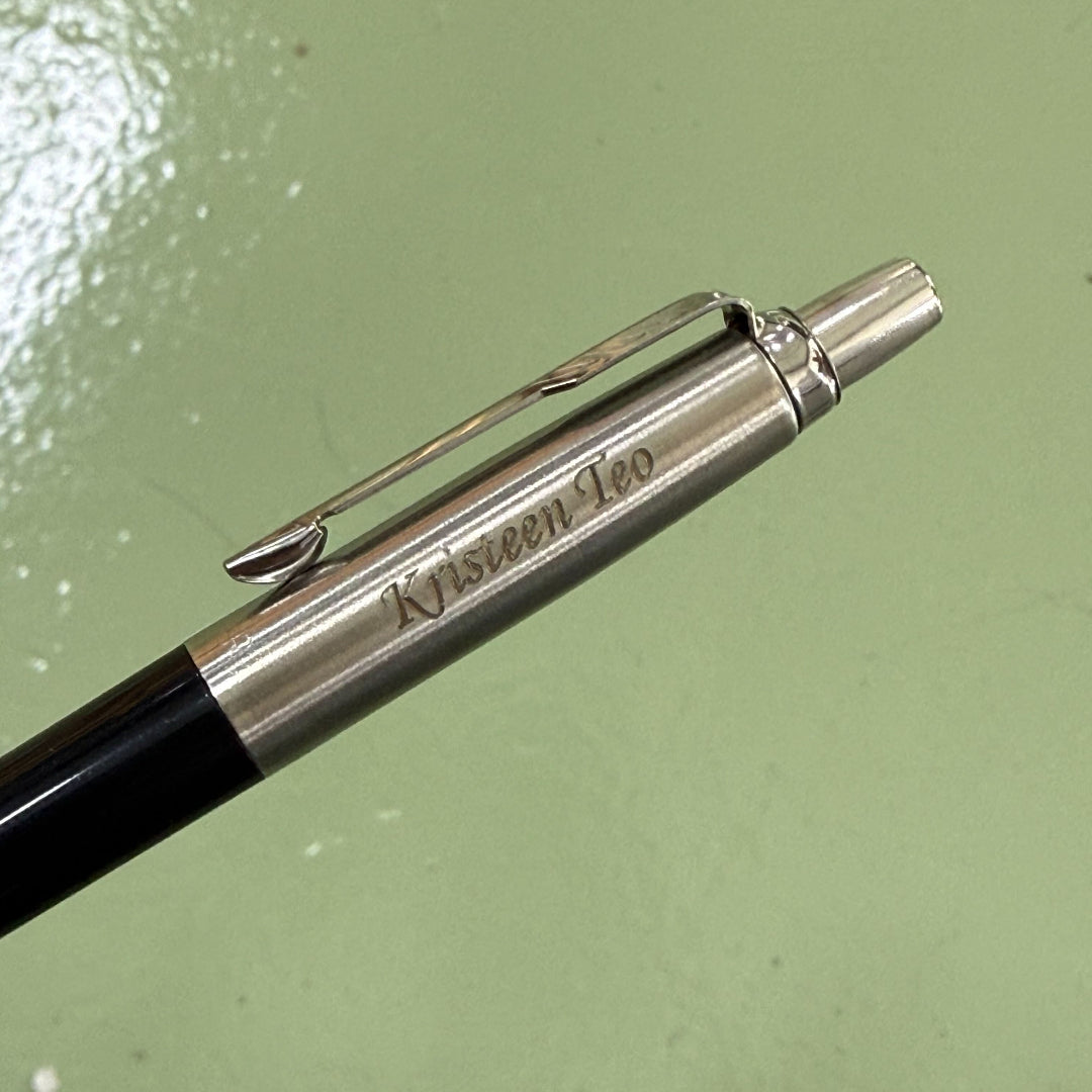 Personalized Name Engraving On Parker Jotter Special Black Ballpoint Pen