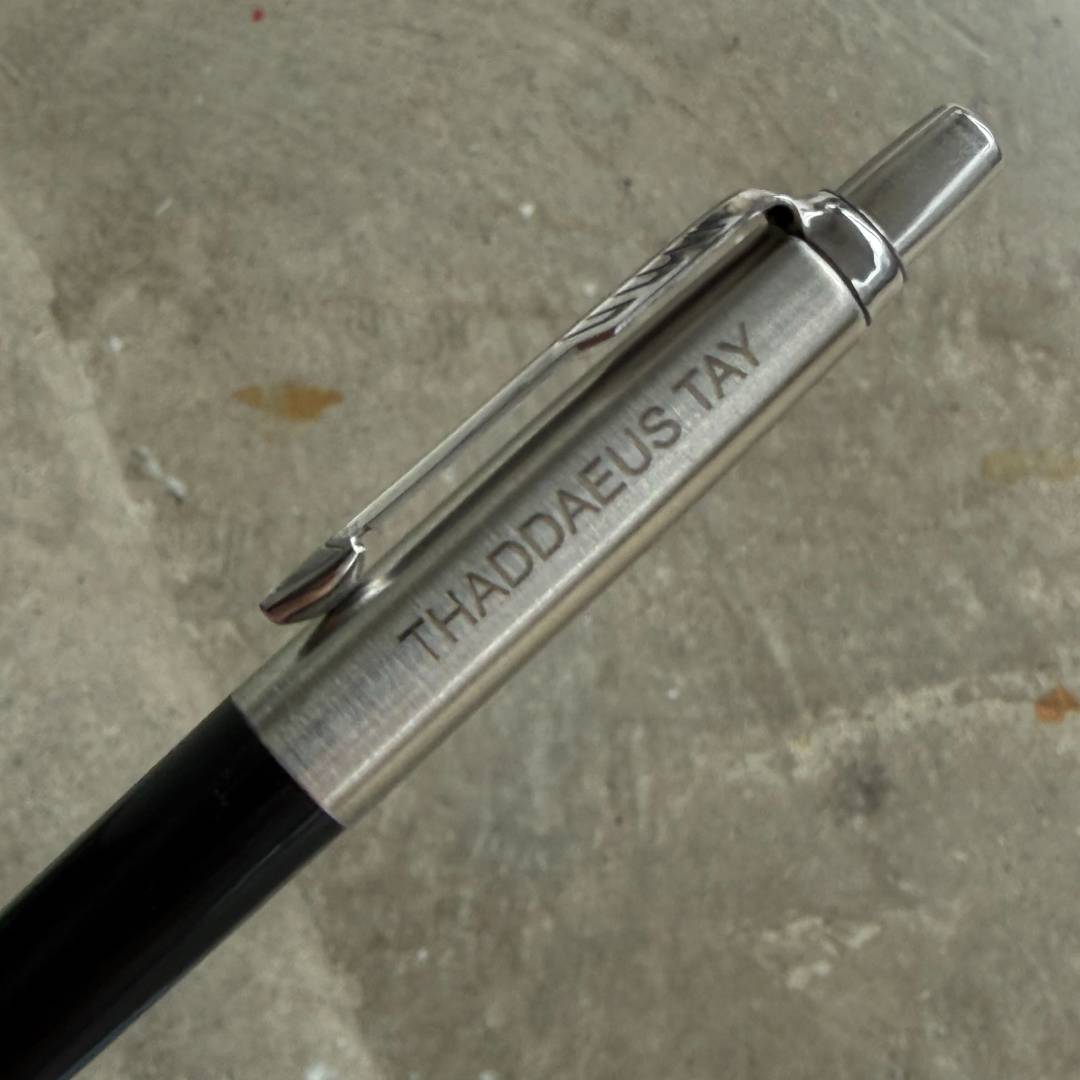 Personalized Name Engraving On Parker Jotter Special Black Ballpoint Pen