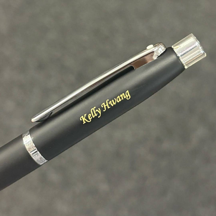 Personalized Name Engraving On Sheaffer  VFM E9405 Matte Black With Chrome Trims Ballpoint Pen (WW31)