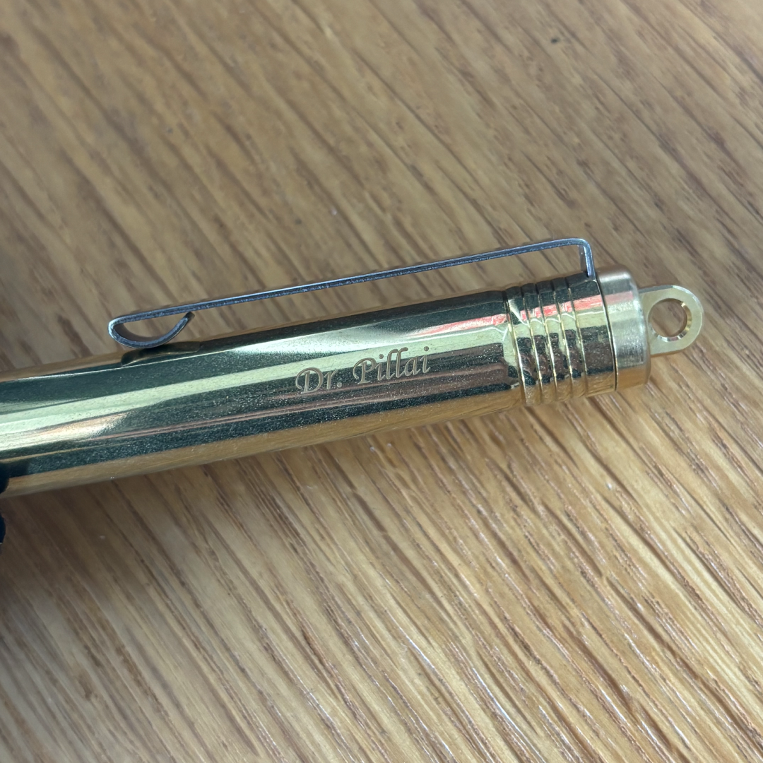 Personalised name engraving on TRAVELER&