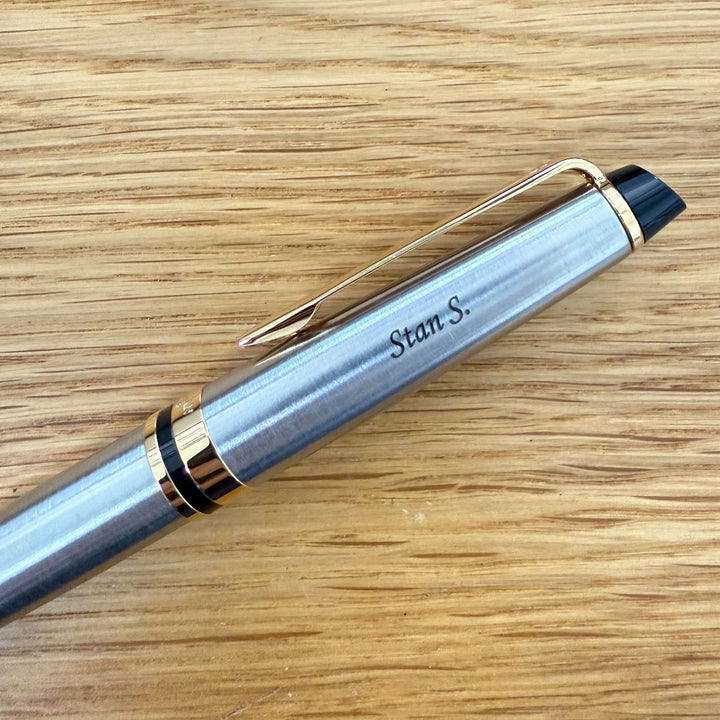 Personalized Name Engraving On Waterman Expert3 Stainless Steel GT Ballpoint Pen