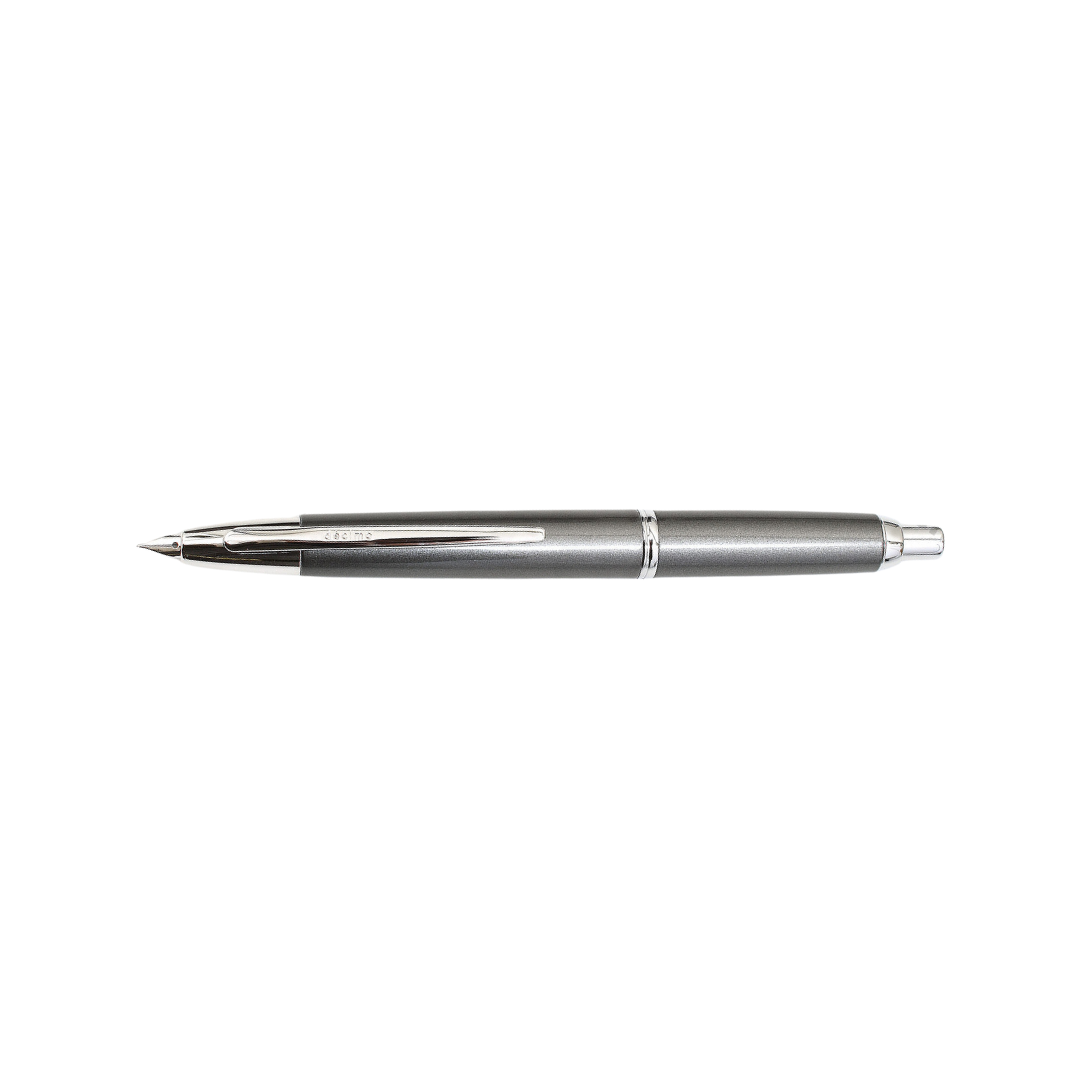 Pilot Capless Decimo Fountain Pen - Dark Gray with 18K Gold Rhodium-plated Broad Nib — nib close-up