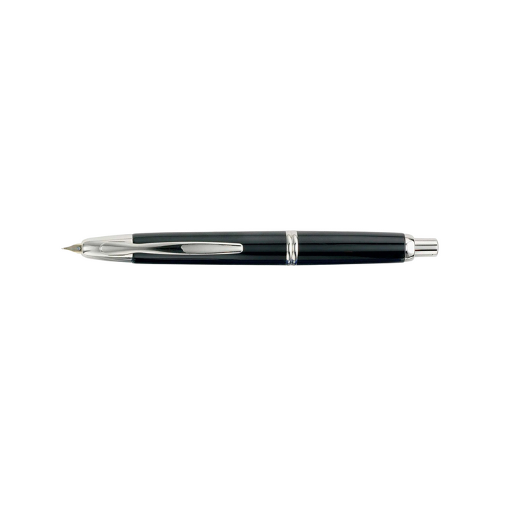 Pilot Capless Fountain Pen - Black with 18K Gold Rhodium-plated Nib — with packaging