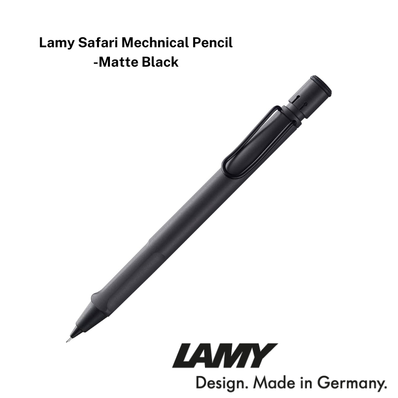 Lamy Safari Mechanical Pencil - Matte Black — capped