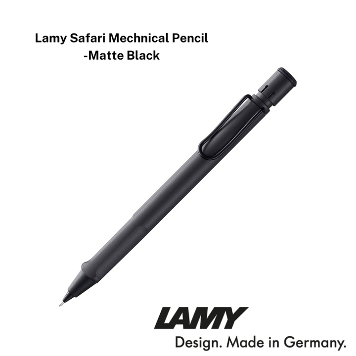 Lamy Safari Mechanical Pencil - Matte Black — capped