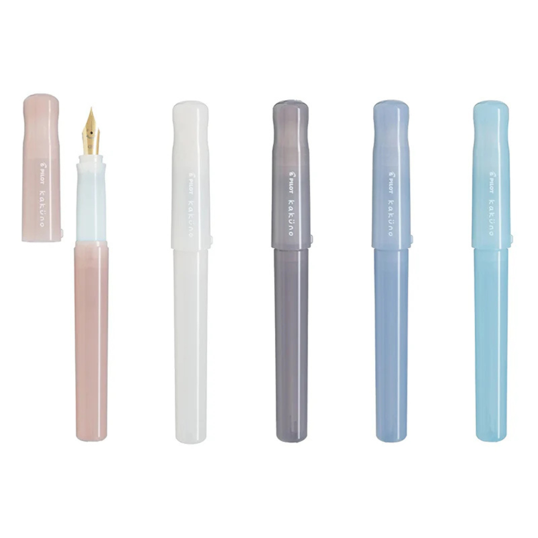Pilot Kakuno Fountain Pen - Madoromi Pink — with packaging