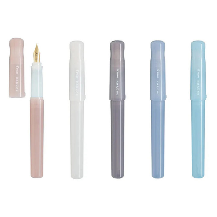 Pilot Kakuno Fountain Pen - Madoromi Pink — with packaging