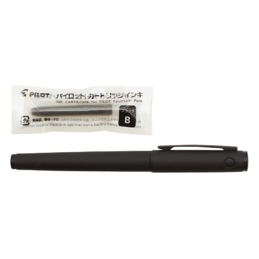 Pilot LIGHTIVE Fountain Pen - Matte Black — writing at an angle