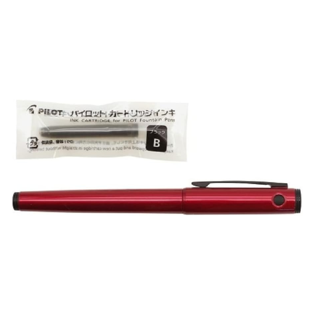 Pilot LIGHTIVE Fountain Pen - Active Red — writing at an angle