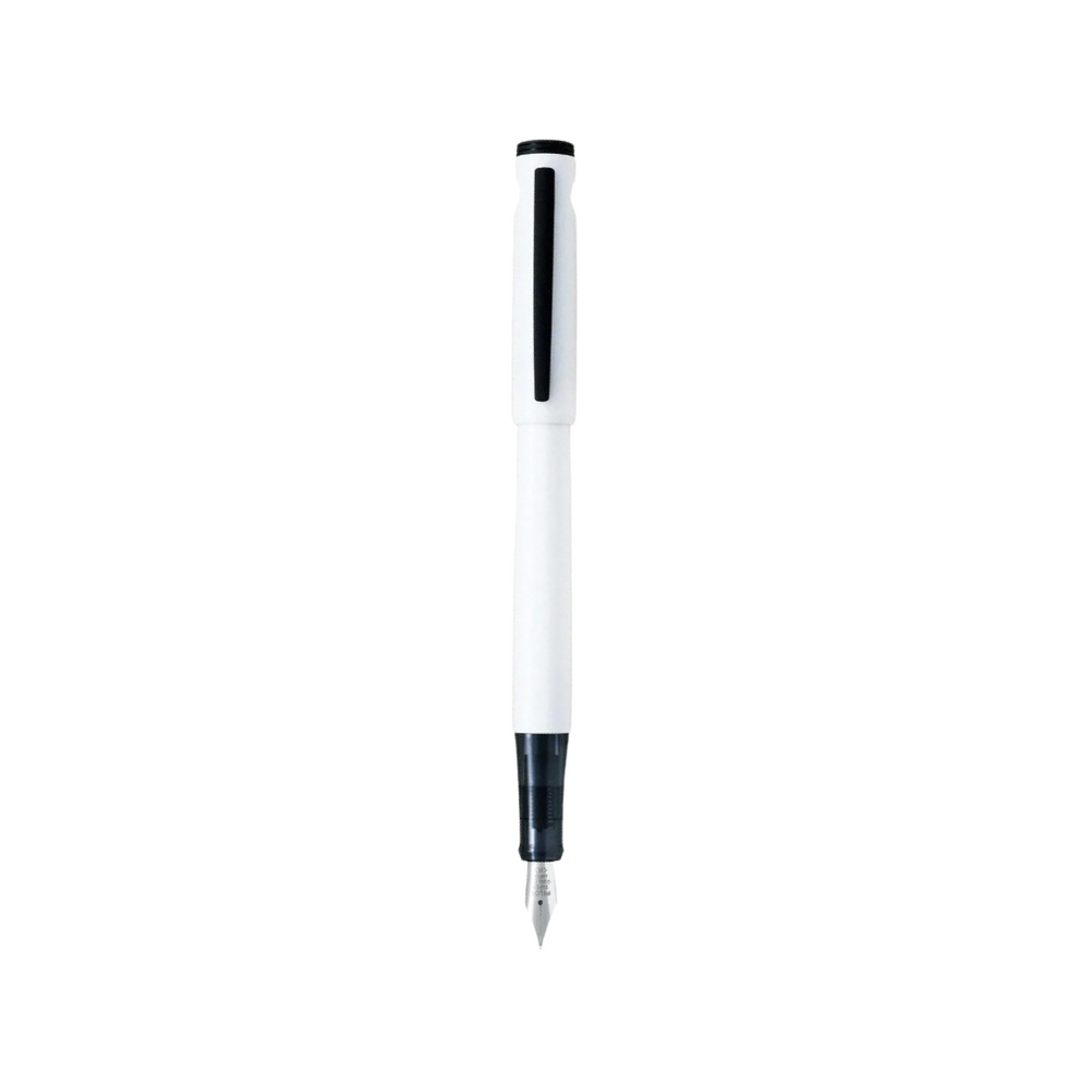 Pilot LIGHTIVE Fountain Pen - Active White — uncapped with cap posted