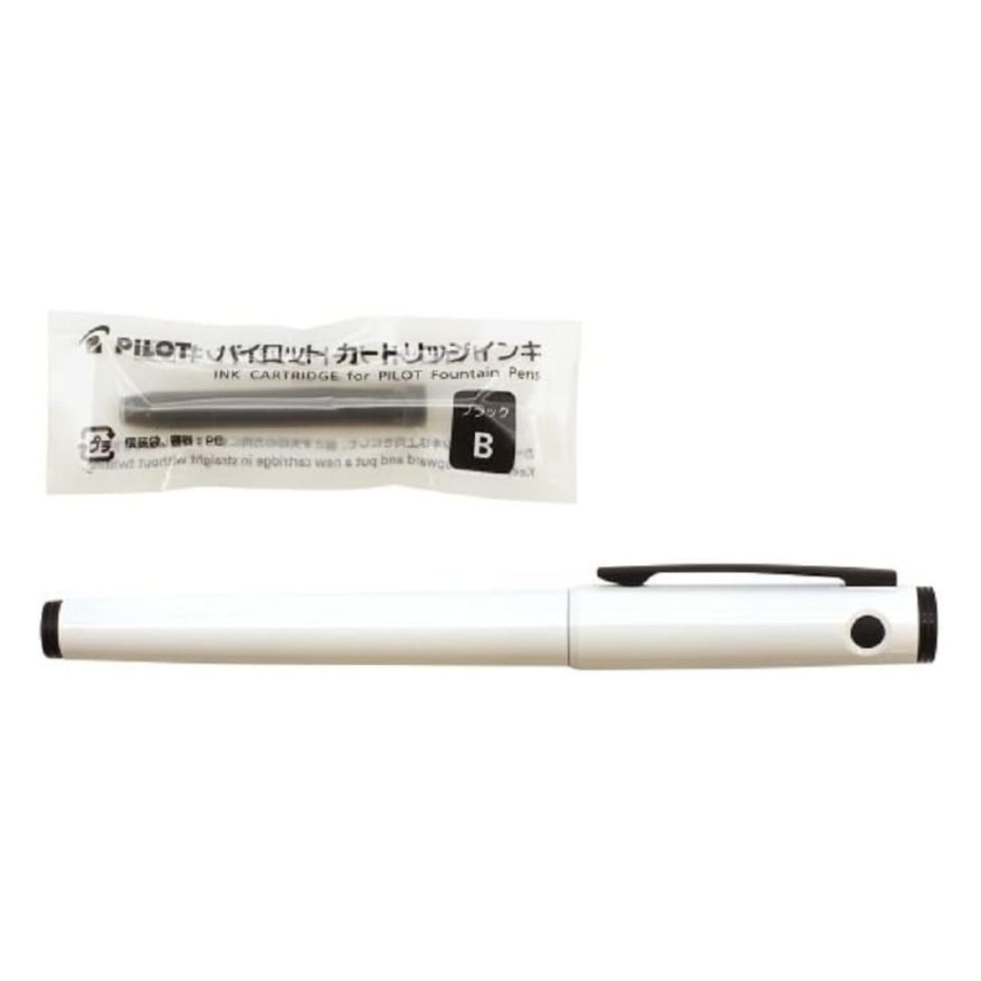 Pilot LIGHTIVE Fountain Pen - Active White — writing at an angle