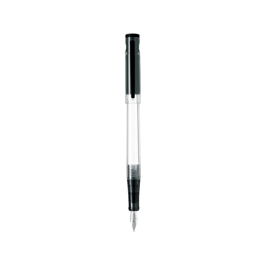 Pilot LIGHTIVE Fountain Pen - Non-Color (Clear) — uncapped with cap posted