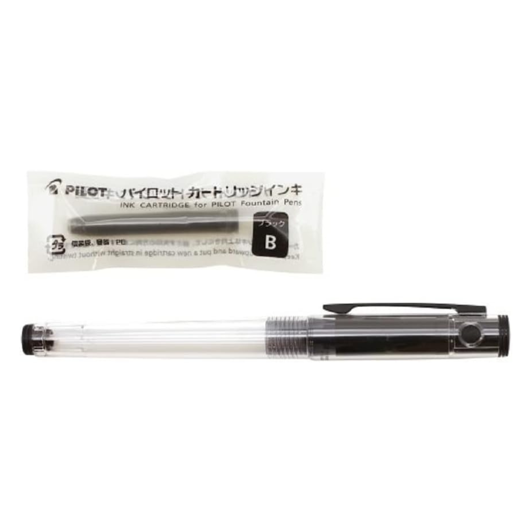 Pilot LIGHTIVE Fountain Pen - Non-Color (Clear) — writing at an angle