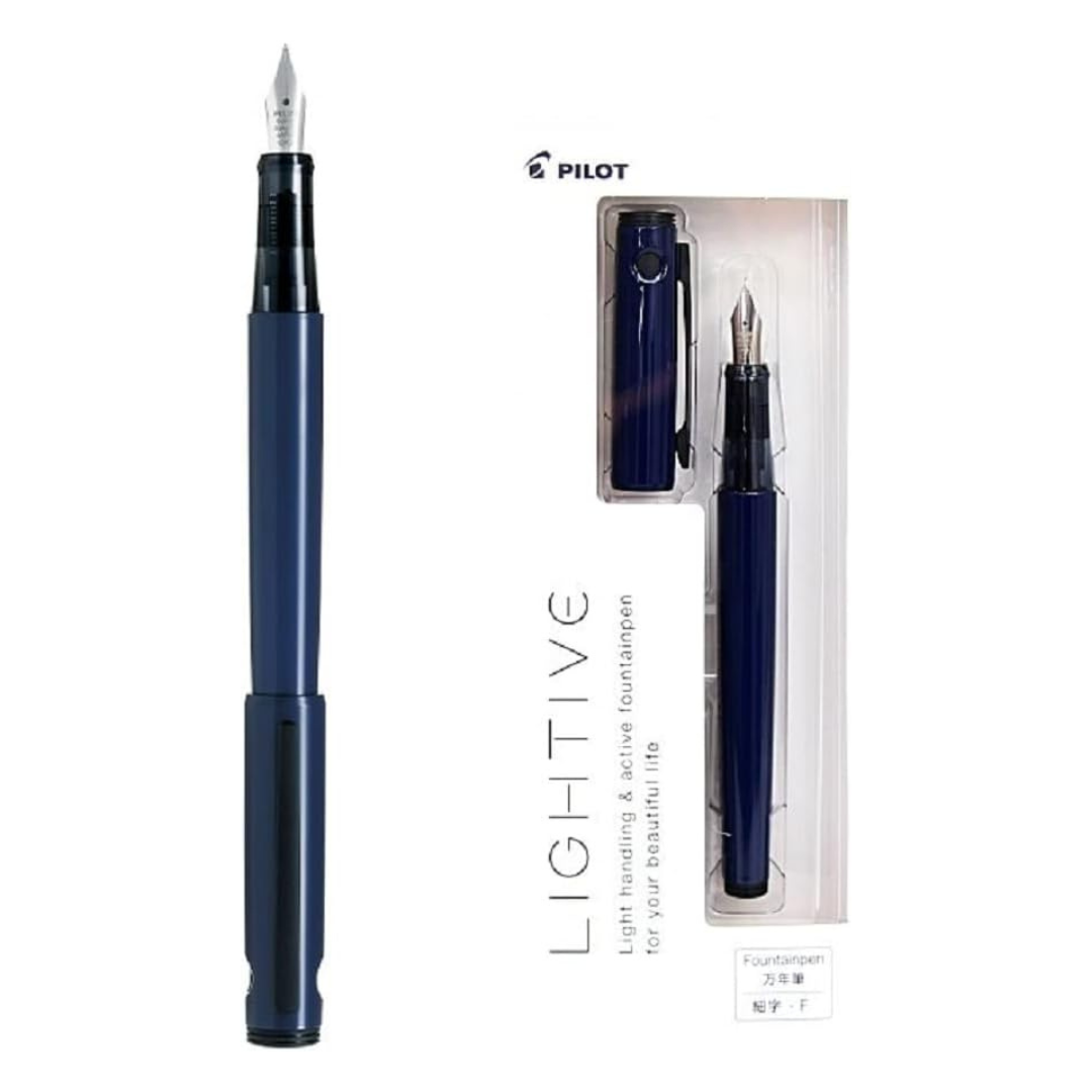 Pilot LIGHTIVE Fountain Pen - Active Navy — with packaging