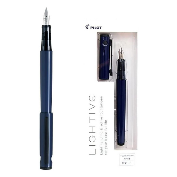 Pilot LIGHTIVE Fountain Pen - Active Navy — with packaging