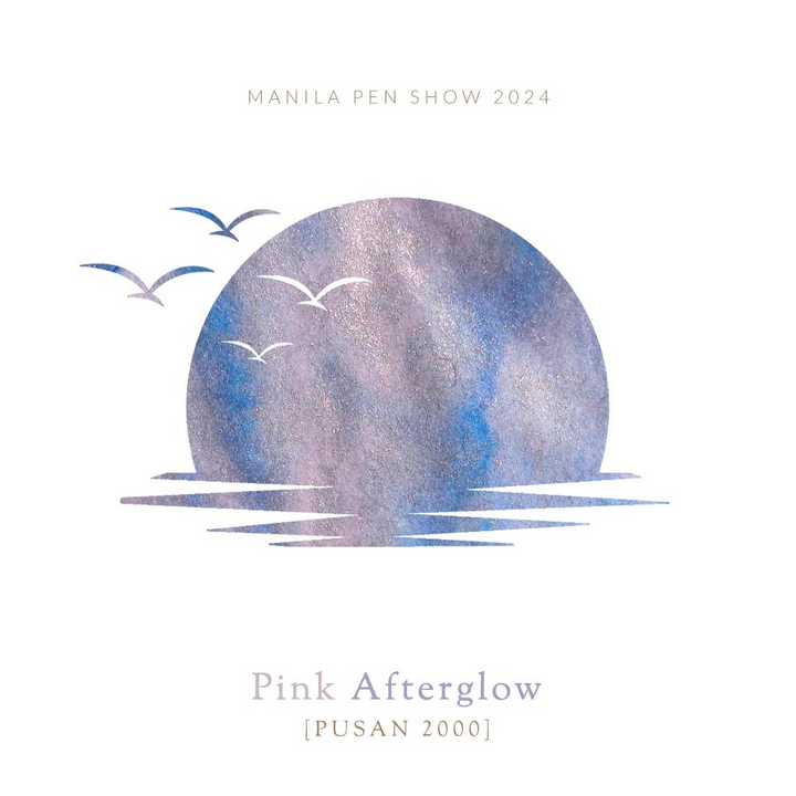 Vinta Inks 30ml Bottled Ink - Pink Afterglow [Pusan 2000] — colour swatch on paper